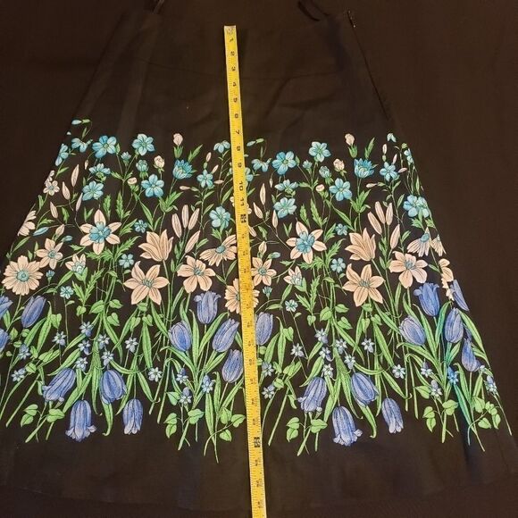 SILKLAND A-Line Linen Floral Midi Skirt - Picture 6 of 8